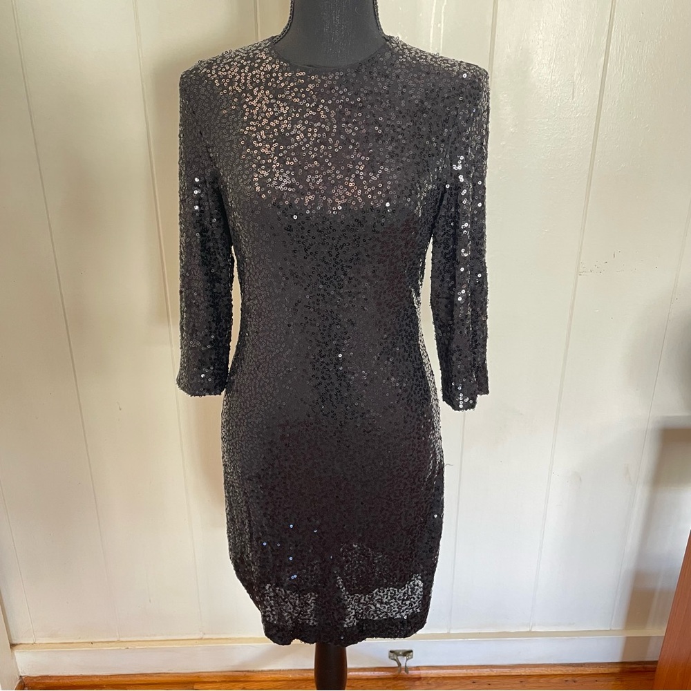 Black Sequin Dress
